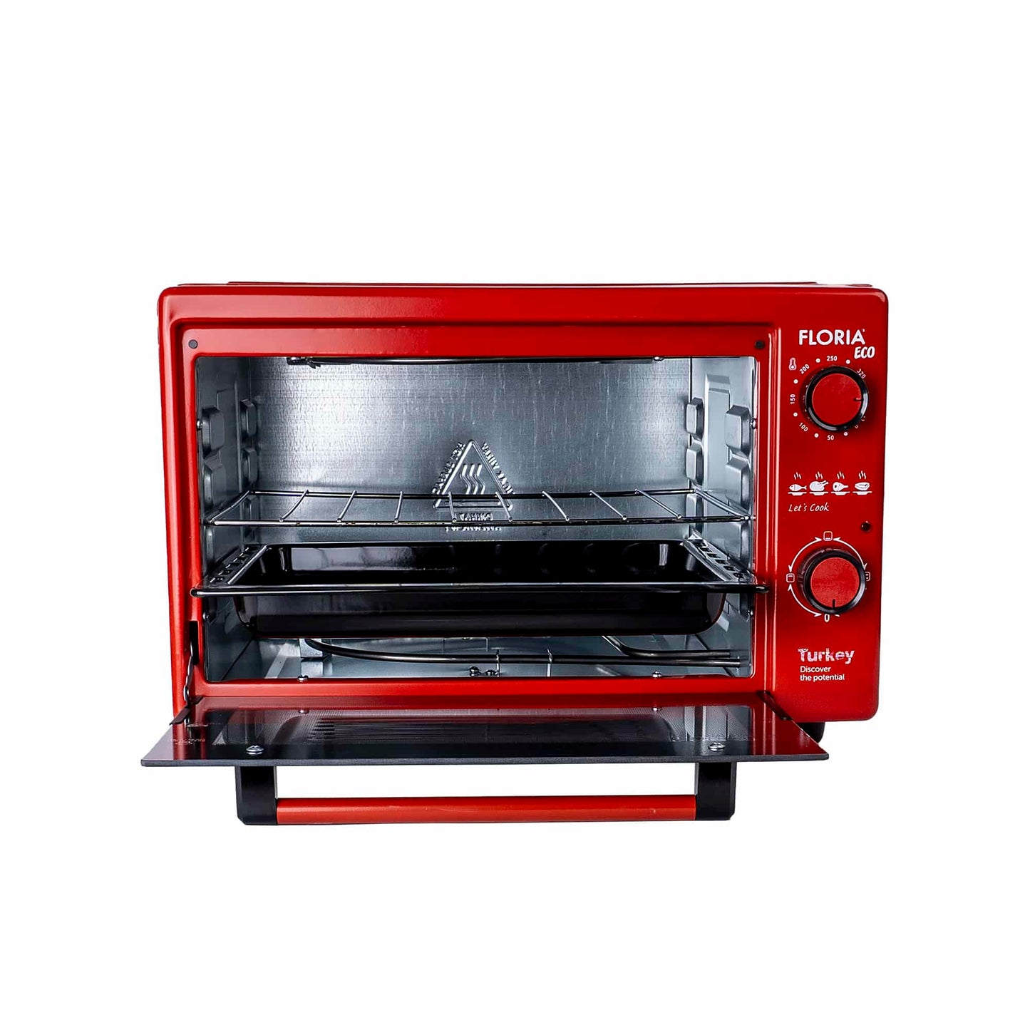 Cuptor electric, capacitate 40 litri, putere 1500W, gratar, tava inclusa, culoare rosu / ZLN 2898_R