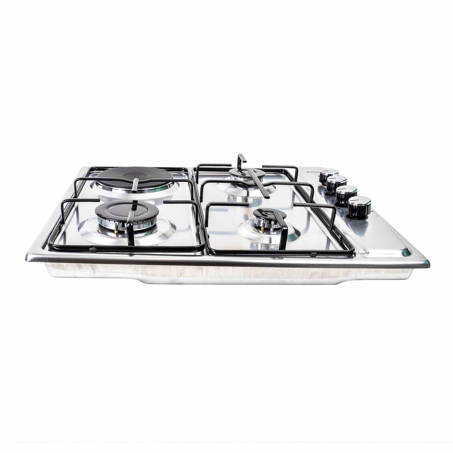 Pachet plita incorporabila (1918), 60x50x6 cm, gaz butelie sau gaz natural (duze de schimb incluse), hota incorporabila decorativa inox, 63 cm (1925) / SET 30039