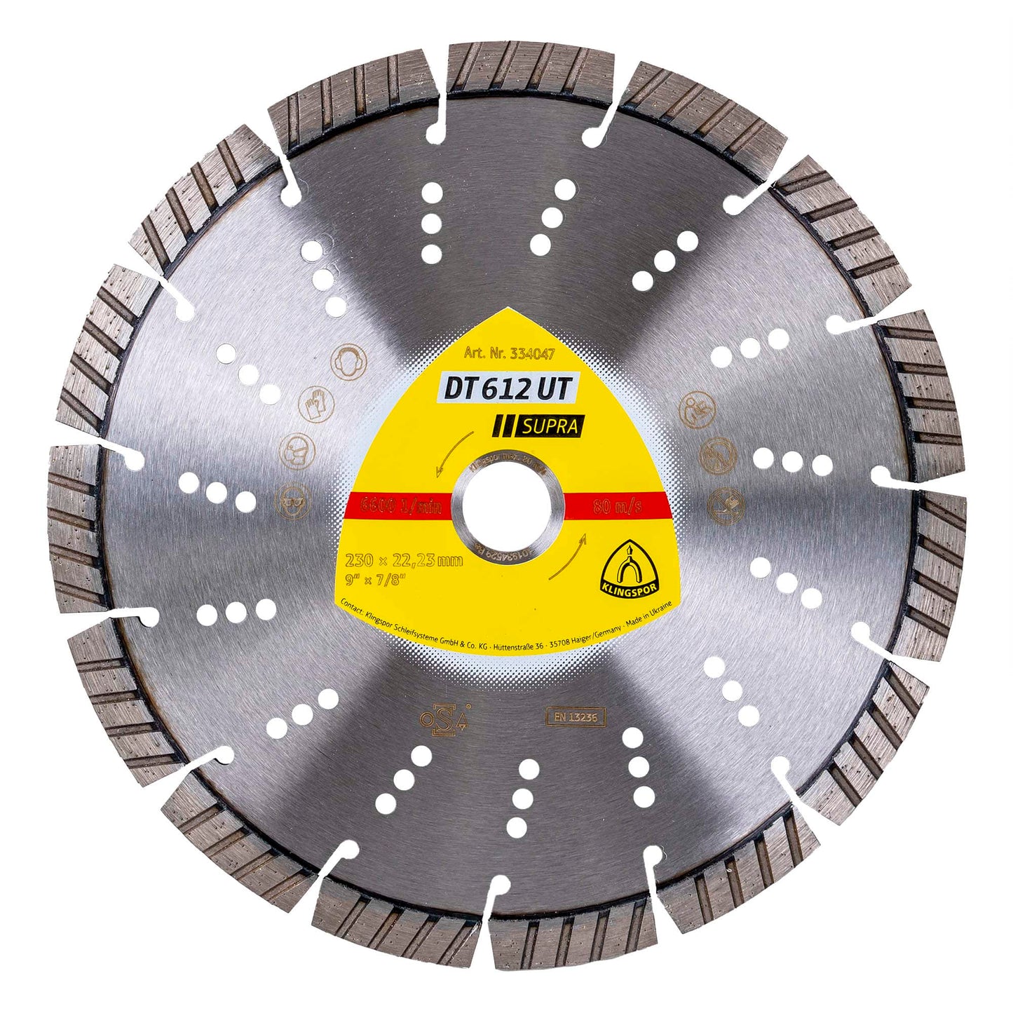 Disc diamantat de debitare Klingspor DT 612 UT Supra, 230x22.23mm / EXT 334047