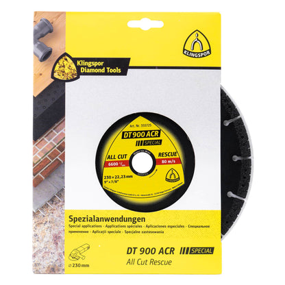 Disc diamantat de debitare Klingspor DT900 ACR 230x3.1x22.3mm / EXT 355725