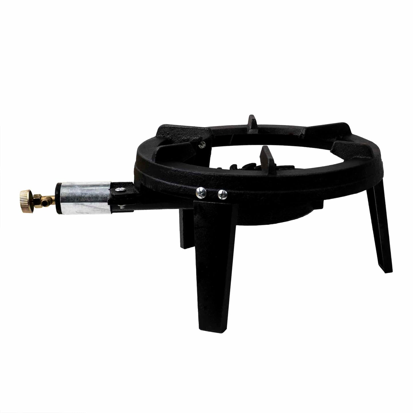 Set arzator rotund, pirostrie din fonta, (ZTS 5443) diametru 28cm, 2.5m furtun, 2 coliere, stut butelie / SET 30043