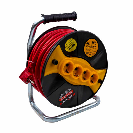 Rola prelungitor cablu cu 4 prize, 3x2.5mm, 50m / EXT 3957