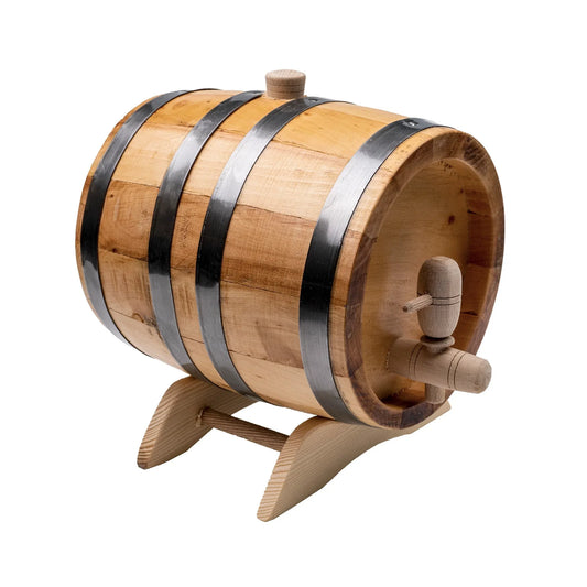 Butoi pentru decor, din lemn masiv de arin, capacitate 3L / EXT 7207 - 221.ro