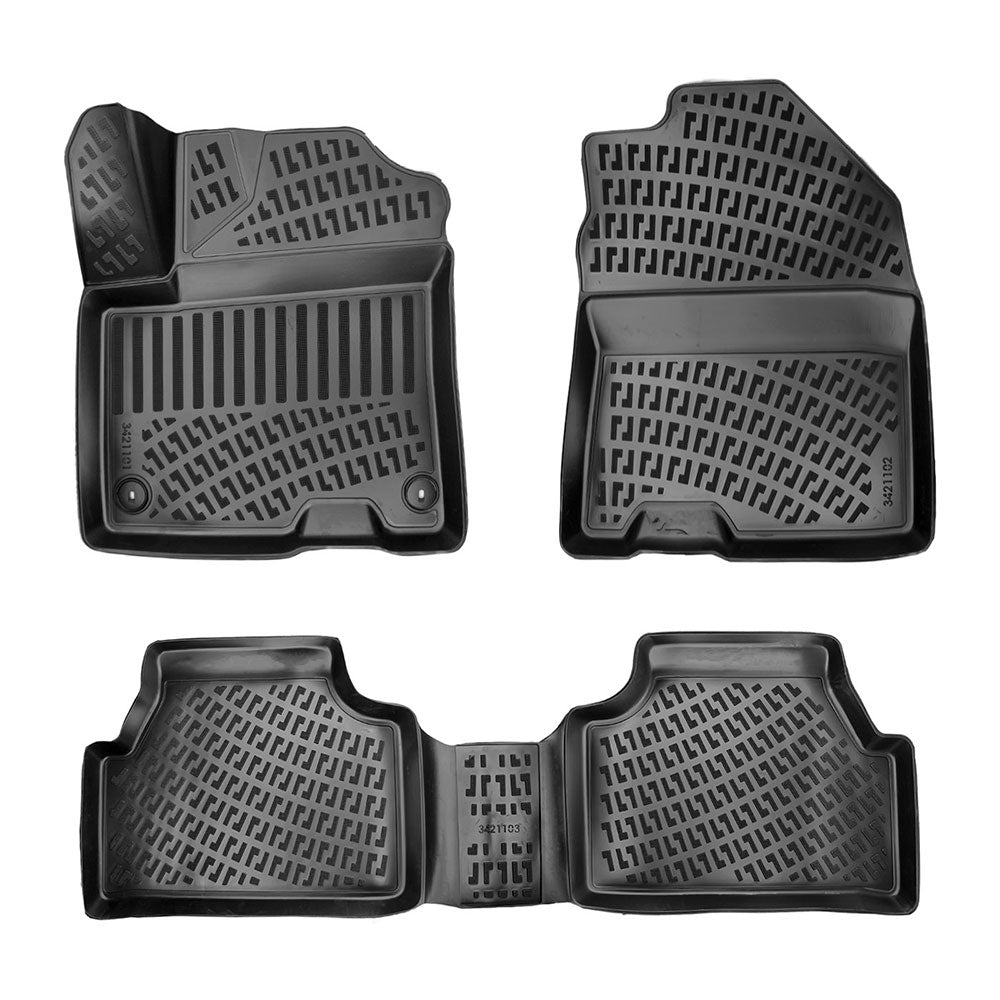 Set covorase auto cauciuc tip tavita pentru hyundai kona electric 2019-2023
