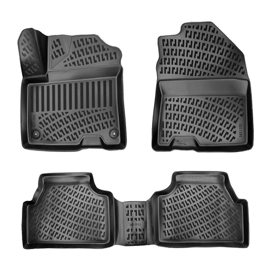 Set covorase auto cauciuc tip tavita pentru hyundai kona electric 2019-2023