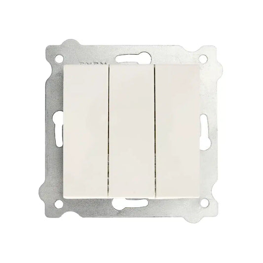 Intrerupator triplu 10A, 250V EXEN alb / 290-000102-213