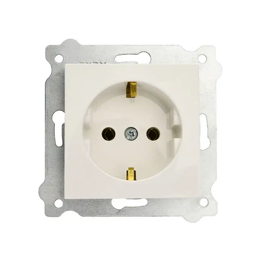 Priza simpla incastrata, 16A, 250V, SCHUKO EXEN alb / 290-000103-237