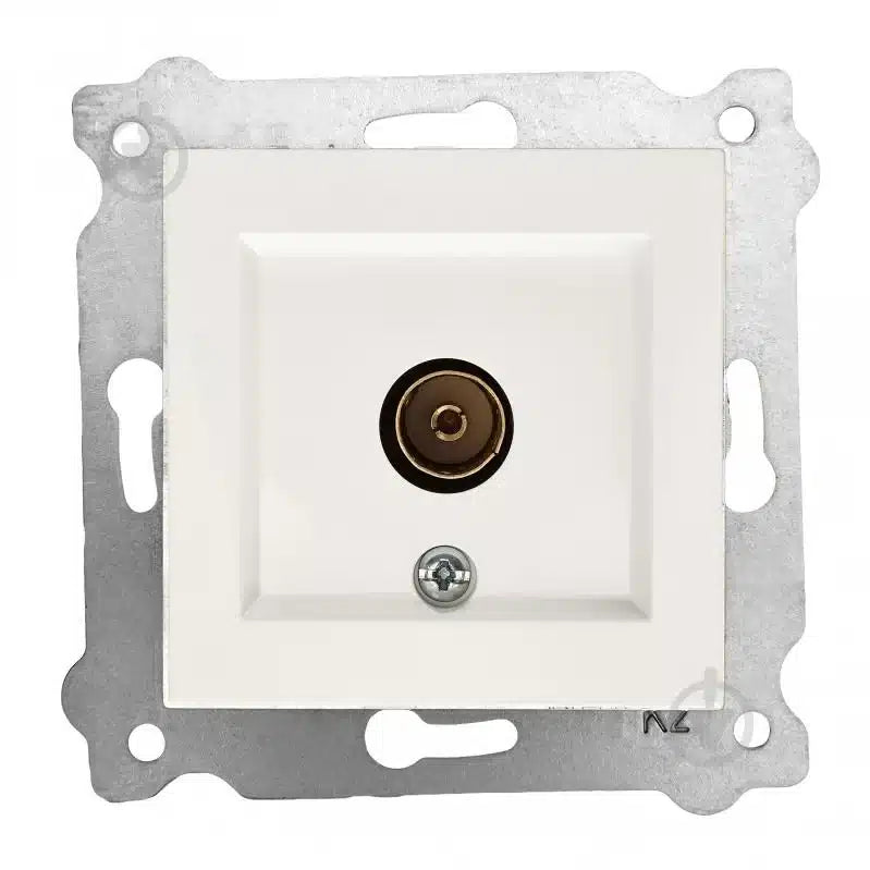 Priza TV incastrata, EXEN alb / 290-000103-257