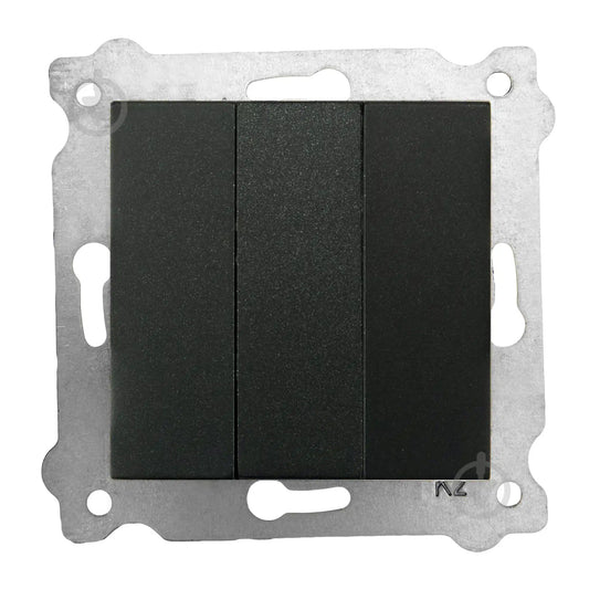 Intrerupator triplu 10A, 250V EXEN negru / 290-001402-213