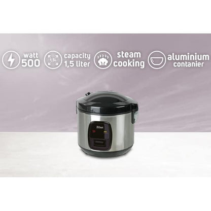 Aparat pentru gatit alimente la abur, capacitate 1.5L, putere 500W, sistem anti-alunecare / ZLN 2793 - 221.ro