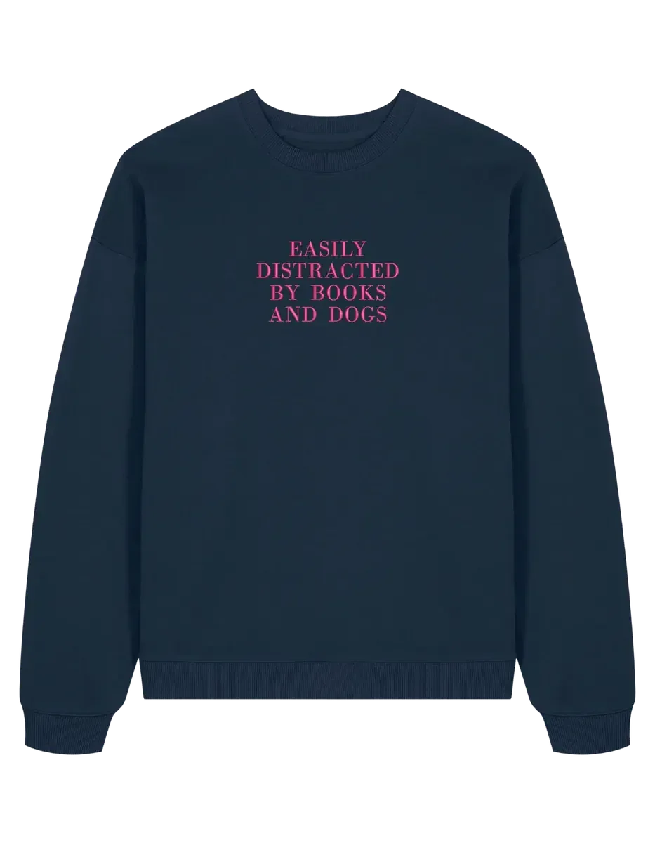Distracted sweatshirt bookish