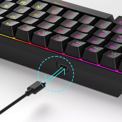 Pachet Gaming Timebox, 60%, Wireless, 95g, FastCharge, USB 2, 4 GHz, Negru