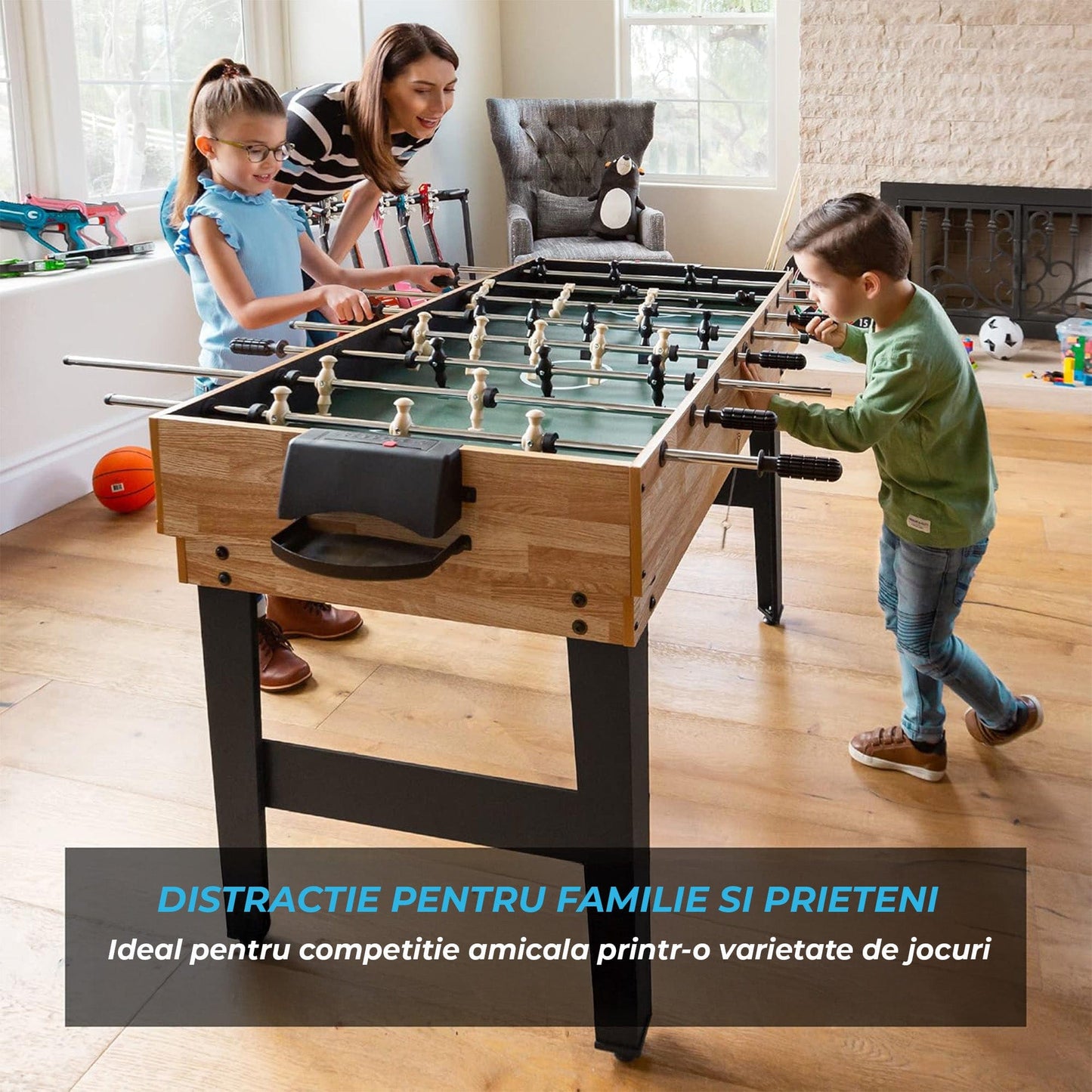 Masa de Joc 10-in-1, Biliard, Foosball, Ping Pong, Shuffleboard, Sah, Table