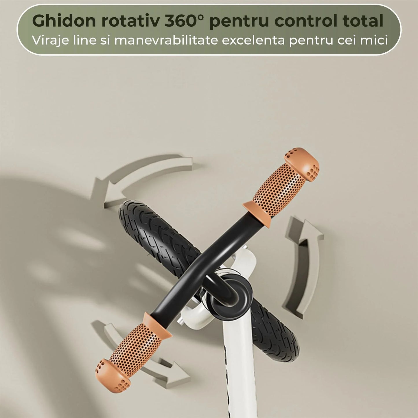 Bicicleta de echilibru Timebox, Fara pedale, Sa reglabila, Instalare rapida, Alb