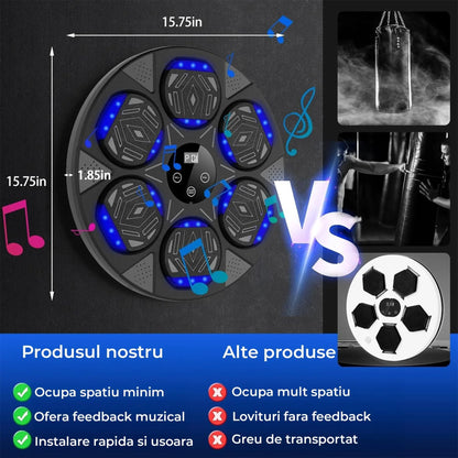 Aparat de Box Inteligent Timebox cu Muzica – Sistem Interactiv de Perete cu Bluetooth, Ecran Tactil, Iluminare si Functie de Numarare, Ideal pentru Antrenamente Acasa, Birou sau Sala, pentru Copii si Adulti - 221.ro