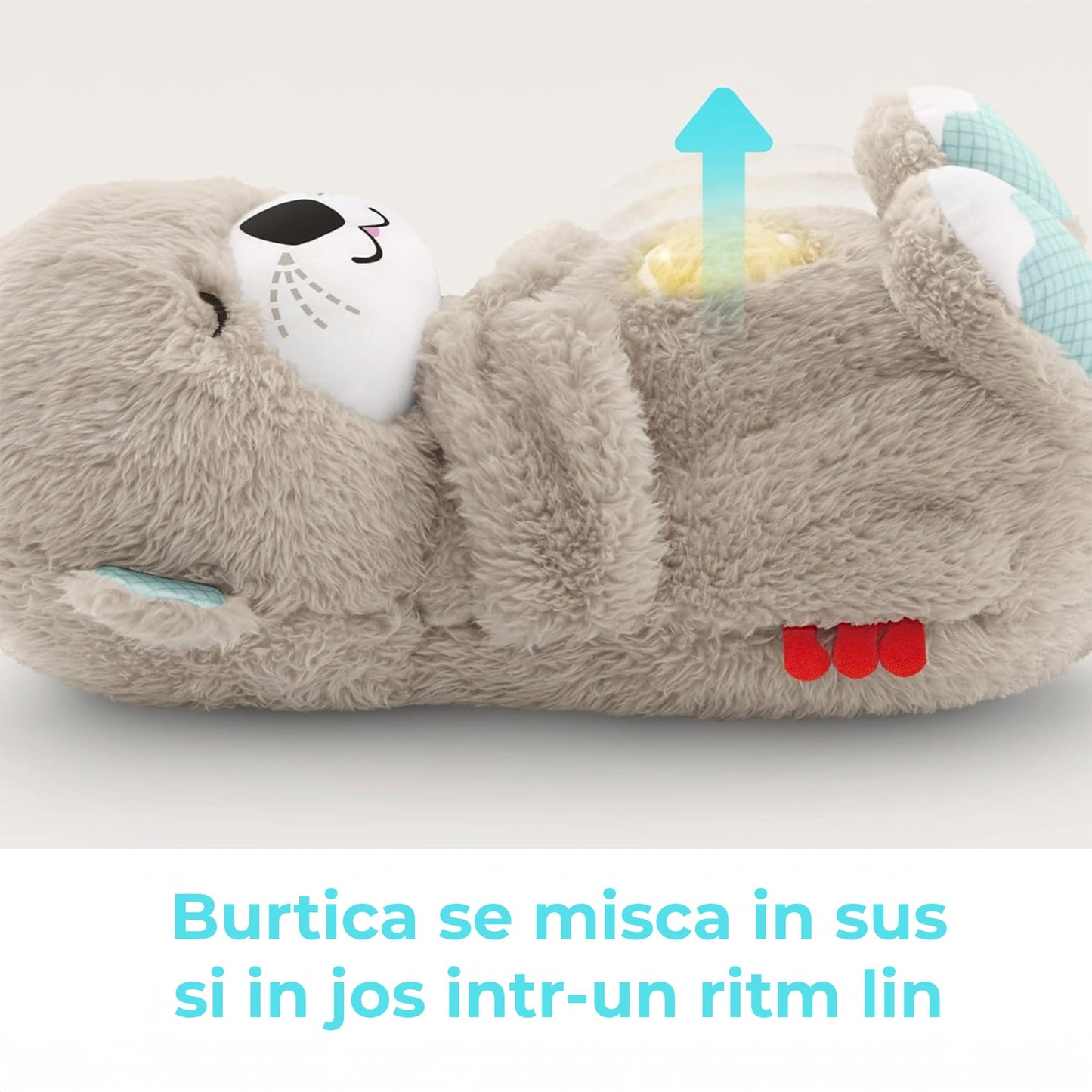 Jucarie de Plus Interactiva, Vidra Linistitoare, Customizabila cu Sunete, Maro