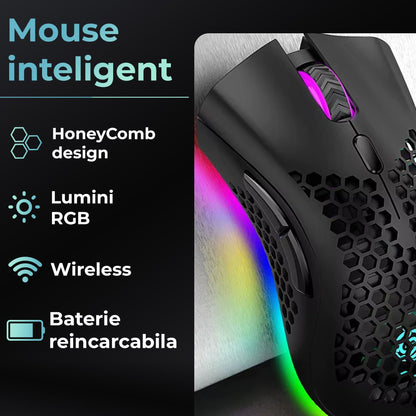 Pachet Gaming Timebox, Blue Switch, 75%, Hot-Swap, Wireless, Negru