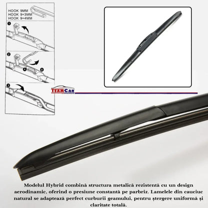 Ștergător parbriz auto TeamCar® 26 inch (660 mm) - Hybrid - Universal - 221.ro