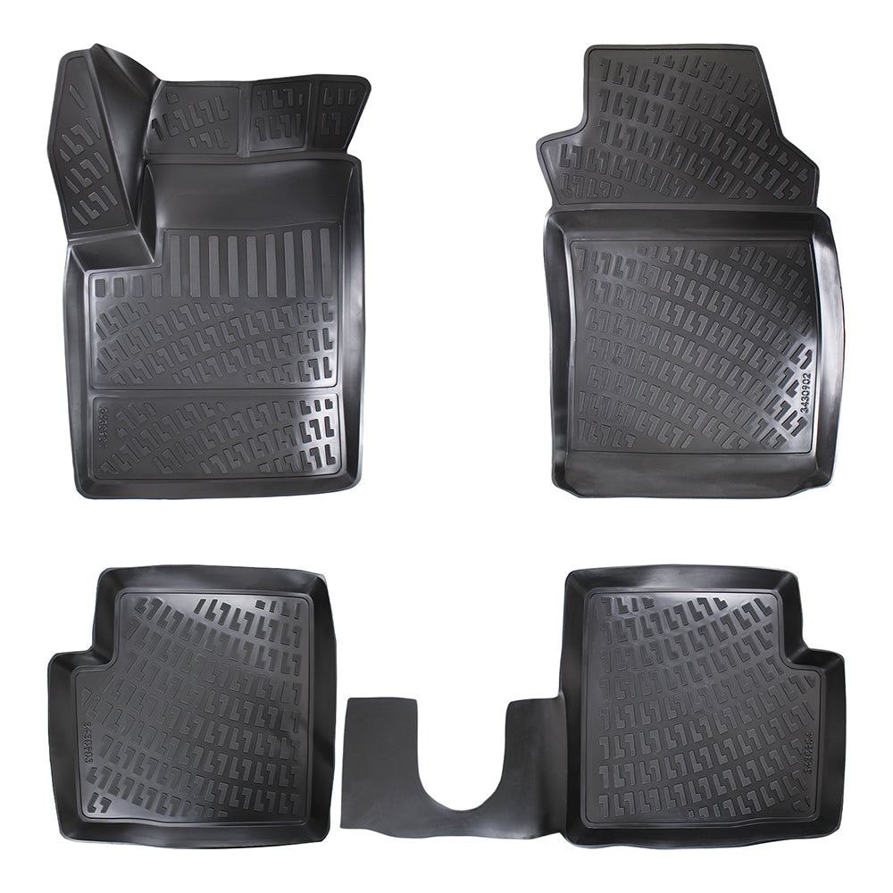 Set covorase auto cauciuc tip tavita pentru fiat 500 2007-