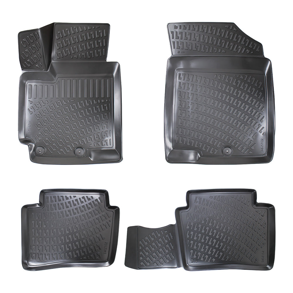 Set covorase auto cauciuc tip tavita  pentru kia rio iii 2011-2017