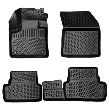 Set covorase auto cauciuc tip tavita pentru peugeot 3008 ii (exceptie hybrid) 2016-2023