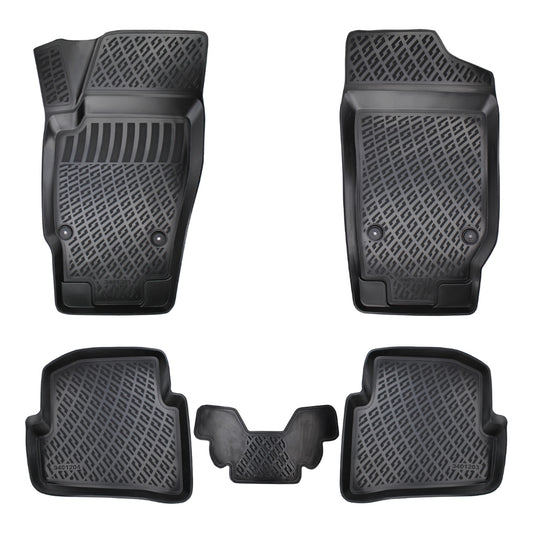 Set covorase auto cauciuc tip tavita  pentru skoda fabia iii 2015-2021