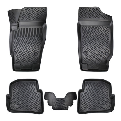 Set covorase auto cauciuc tip tavita pentru vw polo v (6r / 6c / 61) 2009-2017