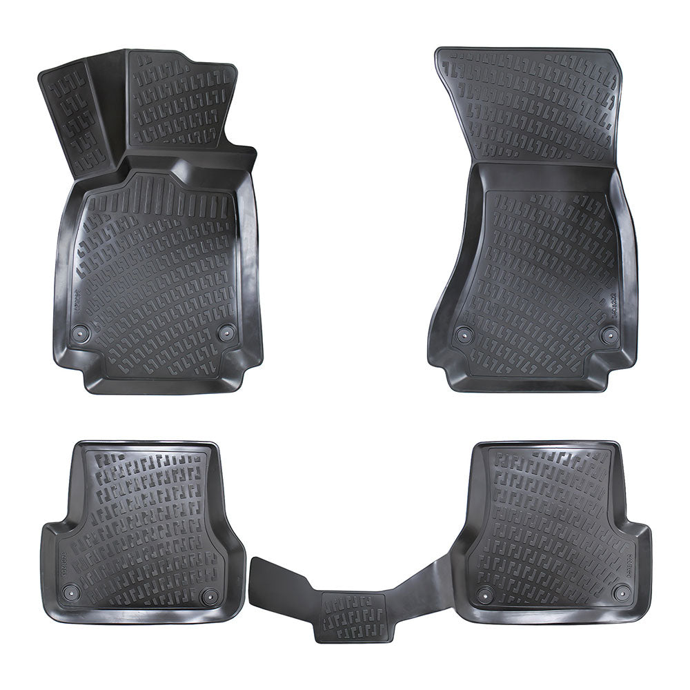 Set covorase auto cauciuc tip tavita pentru audi a6 c7 (4g) 2011-2015 / c7 facelift 2015-2018