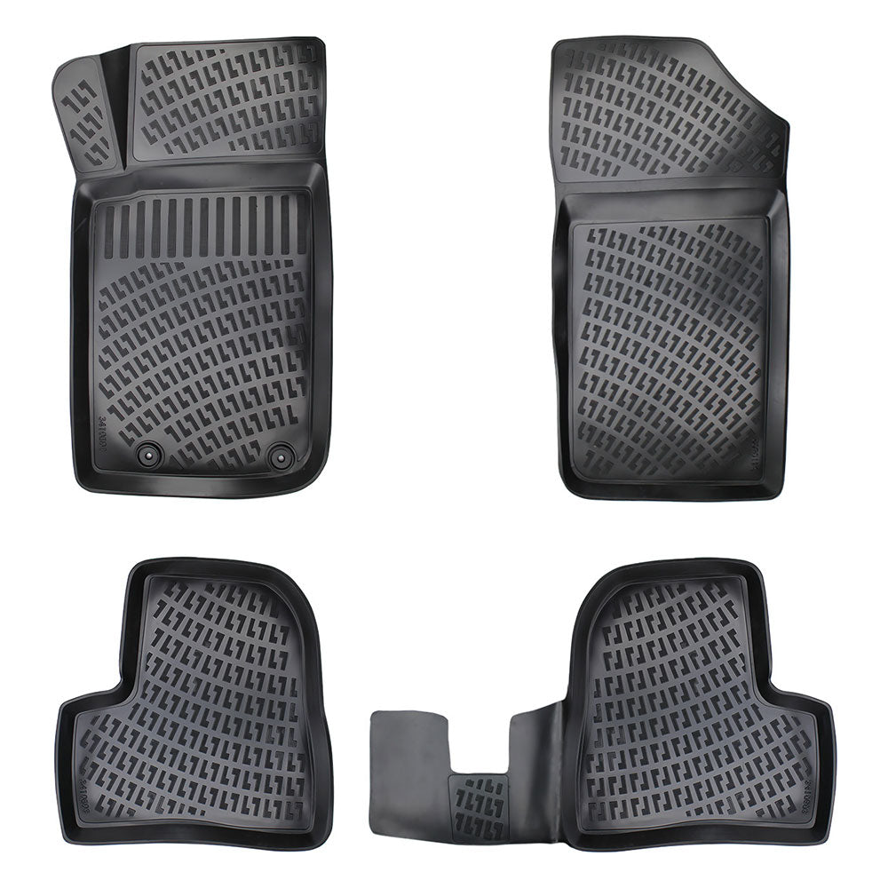 Set covorase auto cauciuc tip tavita  pentru peugeot 206 / 206+ 1999-2014