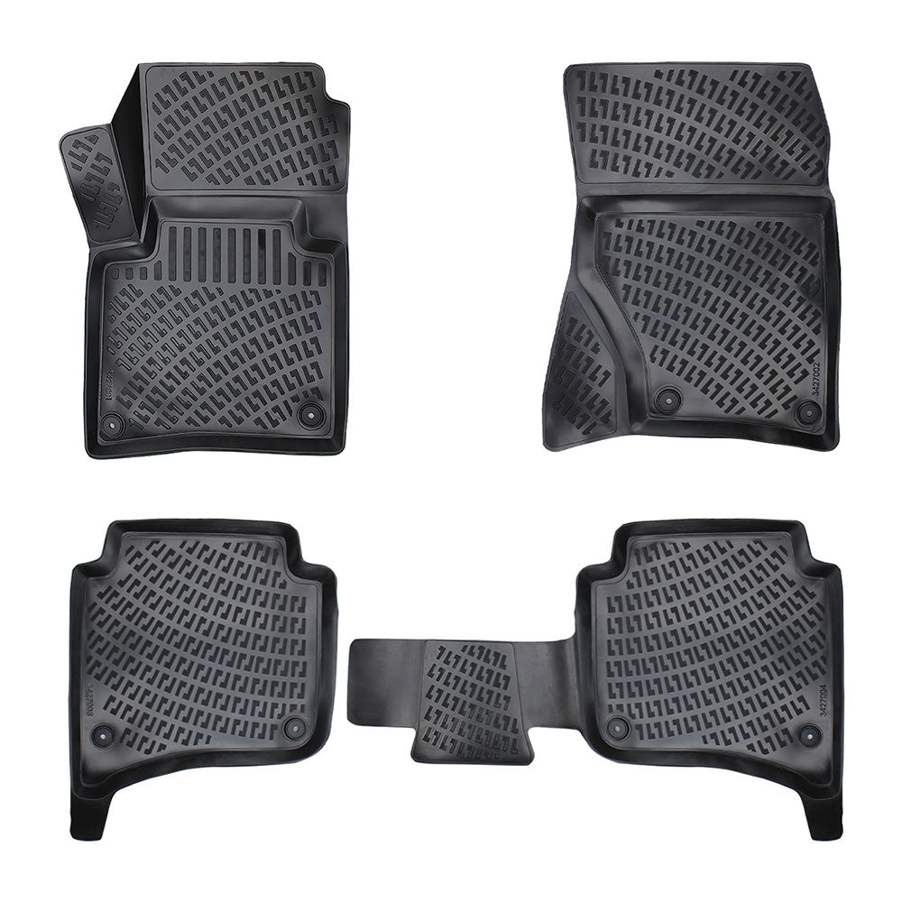 Set covorase auto cauciuc tip tavita pentru vw touareg ii (7p) clima 4 zone 2010-2018