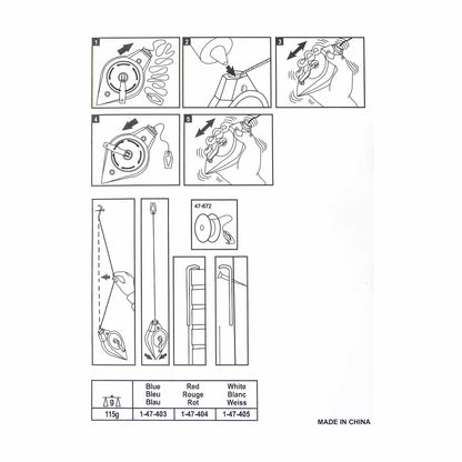 Sfoara trasat 15m, plus praf creta albastru, plus nivela fir / 3858