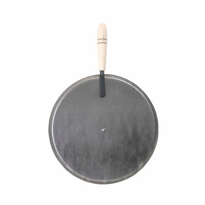 Tava rotunda pentru copt legume, diametru 30 cm, cu maner lemn / 3890