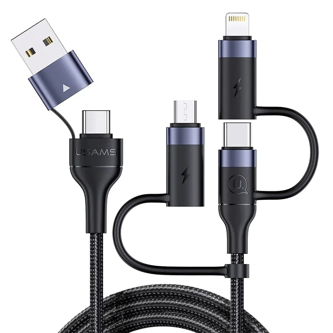 Cablu Date si Incarcare Rapida Usams, 5 in 1, 60W, 1,2m, QC 3, USB, Type-C