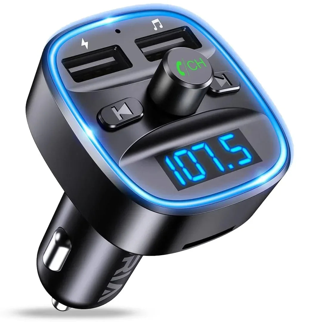 Modulator FM, Bluetooth 5,0, incarcator auto cu quickcharge 3,0, Port USB, Slot MicroSD, Ambient Light - 221.ro