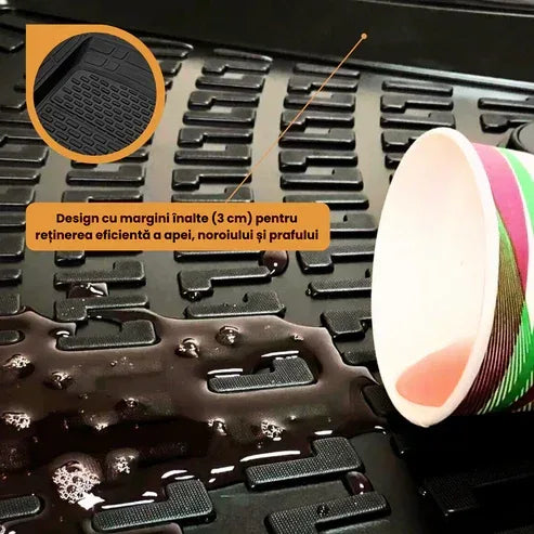 Covorase Auto TeamCar® Kia Optima TF (2010-2015) - Negru - Cauciuc Rezistent Tip Tavita - 221.ro