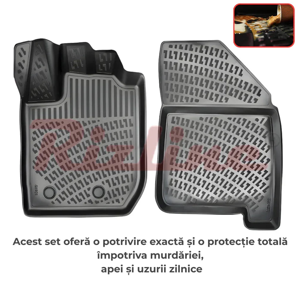 Set complet Rizline Dacia Duster 2018–2022 4x2 Prestige – Covorașe față, spate și tăviță portbagaj - 221.ro