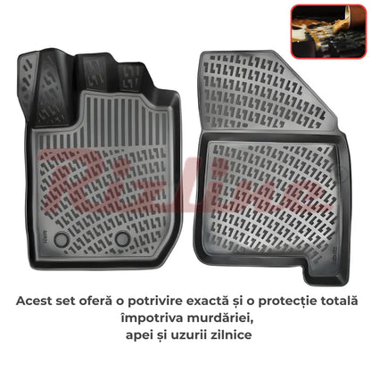 Set complet Rizline Dacia Duster 2018–2022 4x2 Prestige – Covorașe față, spate și tăviță portbagaj - 221.ro