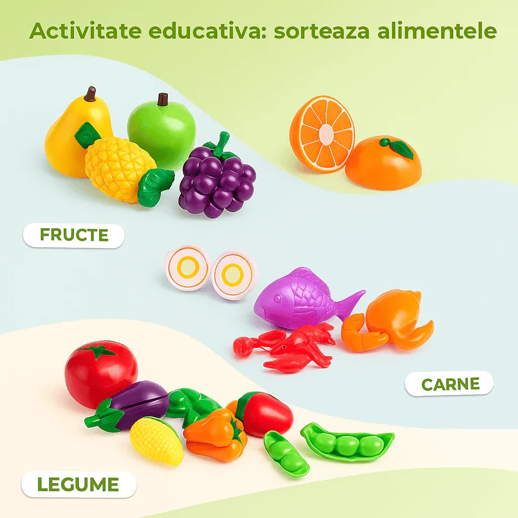 Set de Joaca Educativ cu Alimente pentru Copii, Fructe