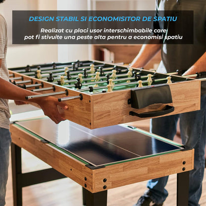 Masa de Joc 10-in-1, Biliard, Foosball, Ping Pong, Shuffleboard, Sah, Table