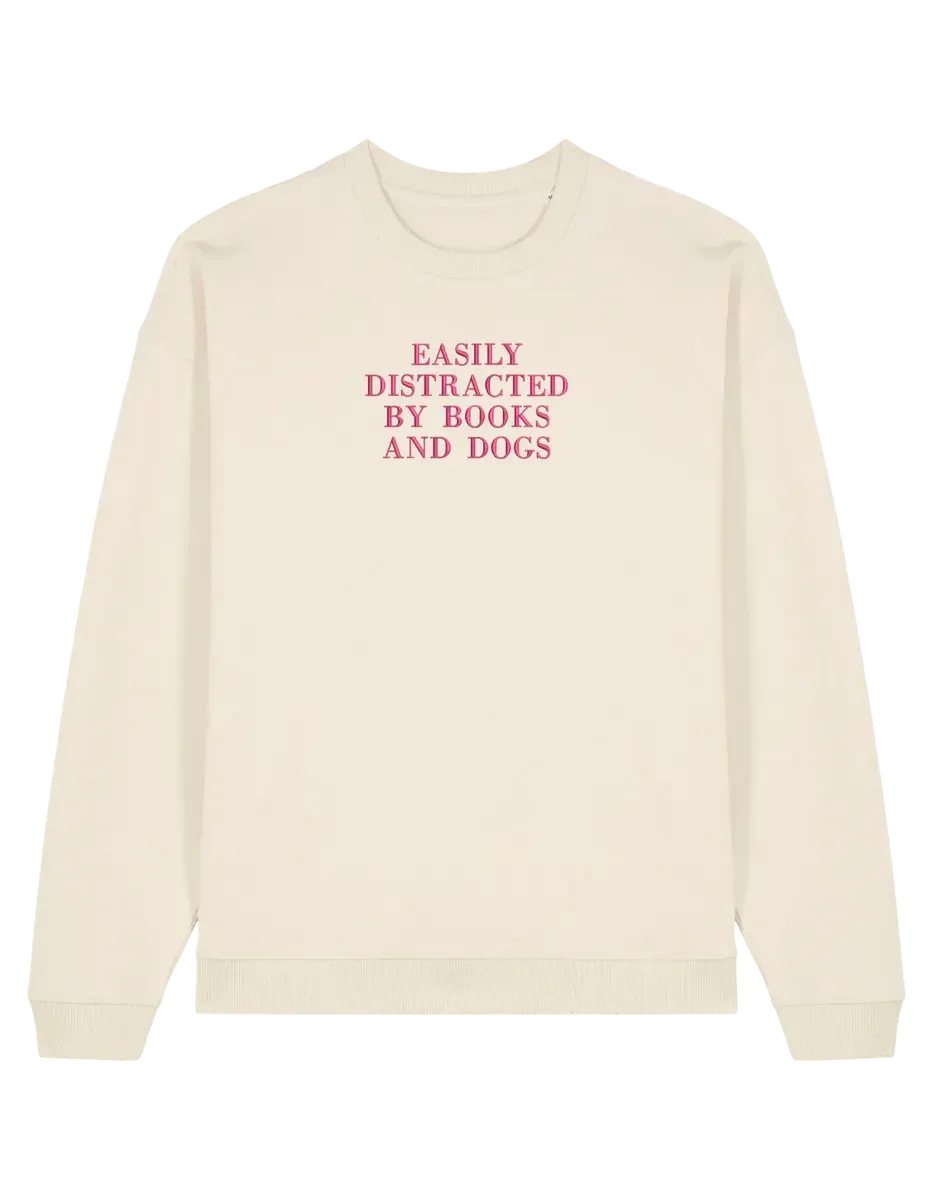 Distracted sweatshirt bookish
