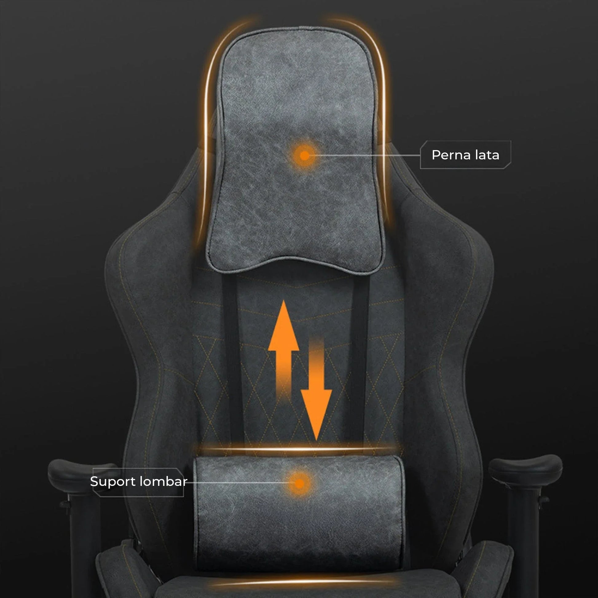 Scaun Gaming Clasic din Piele – Spatar Reglabil, Cilindru Clasa 4, Cadru Metalic, Spuma cu Densitate Mare, Optional cu Suport pentru Picioare, Ergonomic si Confortabil pentru Birou sau Gaming, Negru - 221.ro