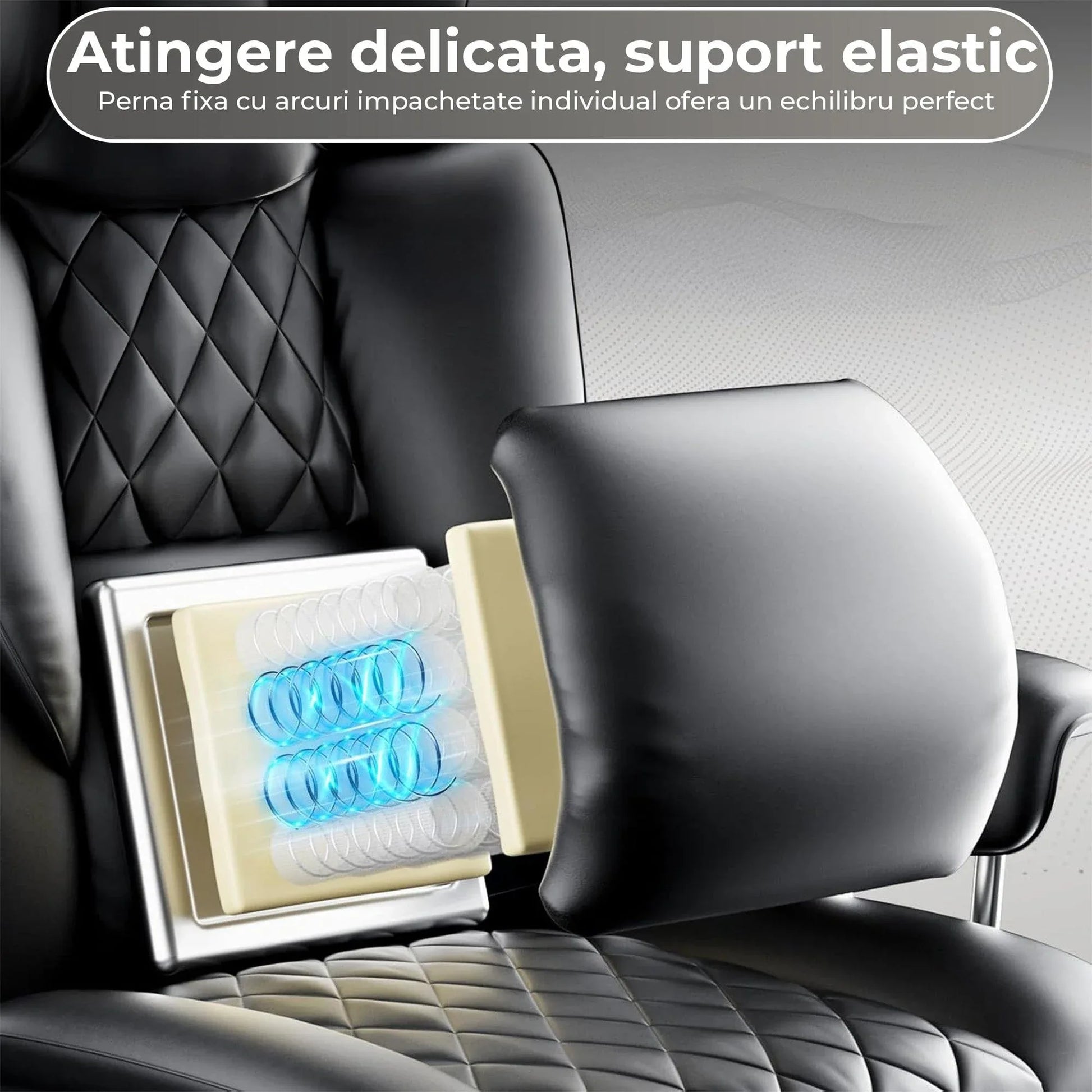 Scaun Office Timebox– Scaun Ergonomic Executiv din Piele cu Spatar Inalt, Suport Lombar cu Arcuri, Reclinabil 135°, Suport pentru Picioare si Cotiere Fixe, Confortabil, Cadru Metalic, Sustine Pana la 136 kg, Negru - 221.ro