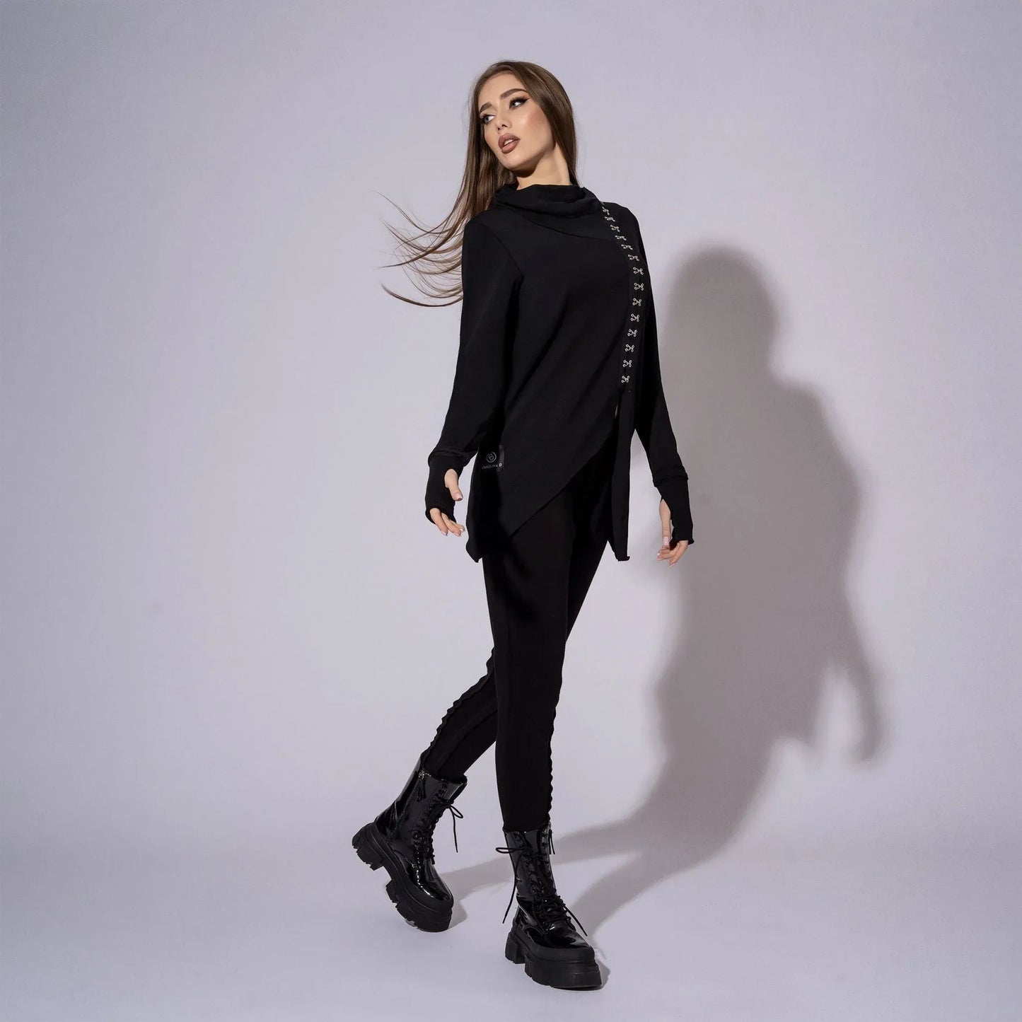 Trening dama negru din bumbac N⁰1