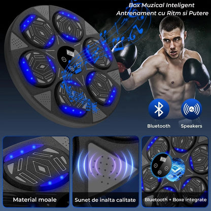 Aparat de Box Inteligent Timebox cu Muzica – Sistem Interactiv de Perete cu Bluetooth, Ecran Tactil, Iluminare si Functie de Numarare, Ideal pentru Antrenamente Acasa, Birou sau Sala, pentru Copii si Adulti - 221.ro