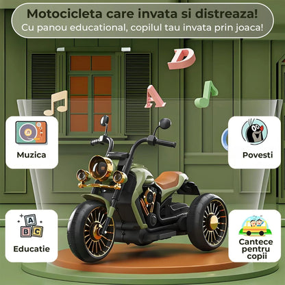 Motocicleta electrica Timebox, Functie mers inainte/inapoi, Faruri, Verde