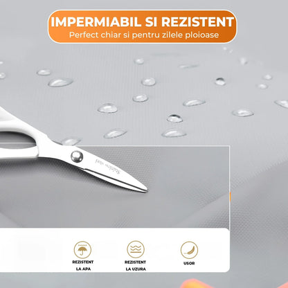 Ghiozdan Timebox, Waterproof, Impermeabil, pana la 16 inch, 3 compartimente, Gri