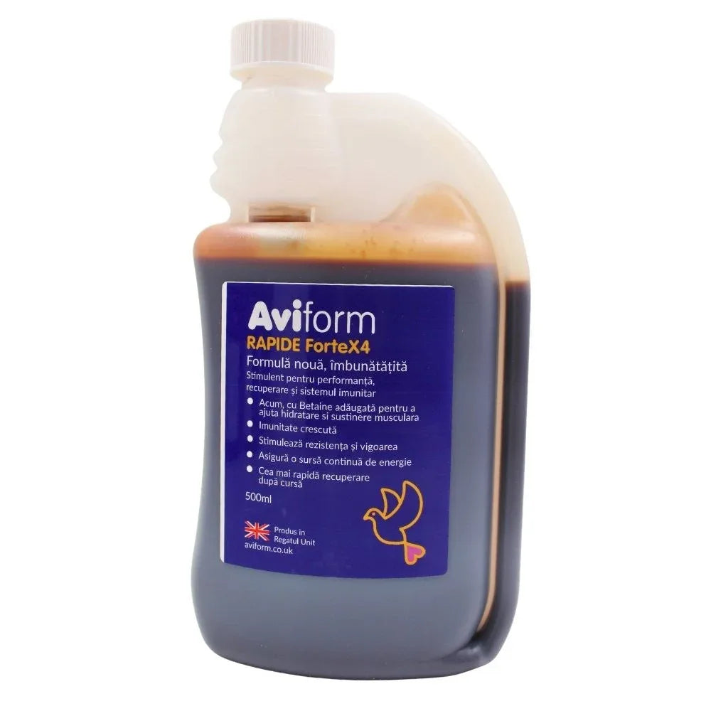 Aviform Rapide Forte X4 – supliment pentru energie și rezistență porumbei 500 ml