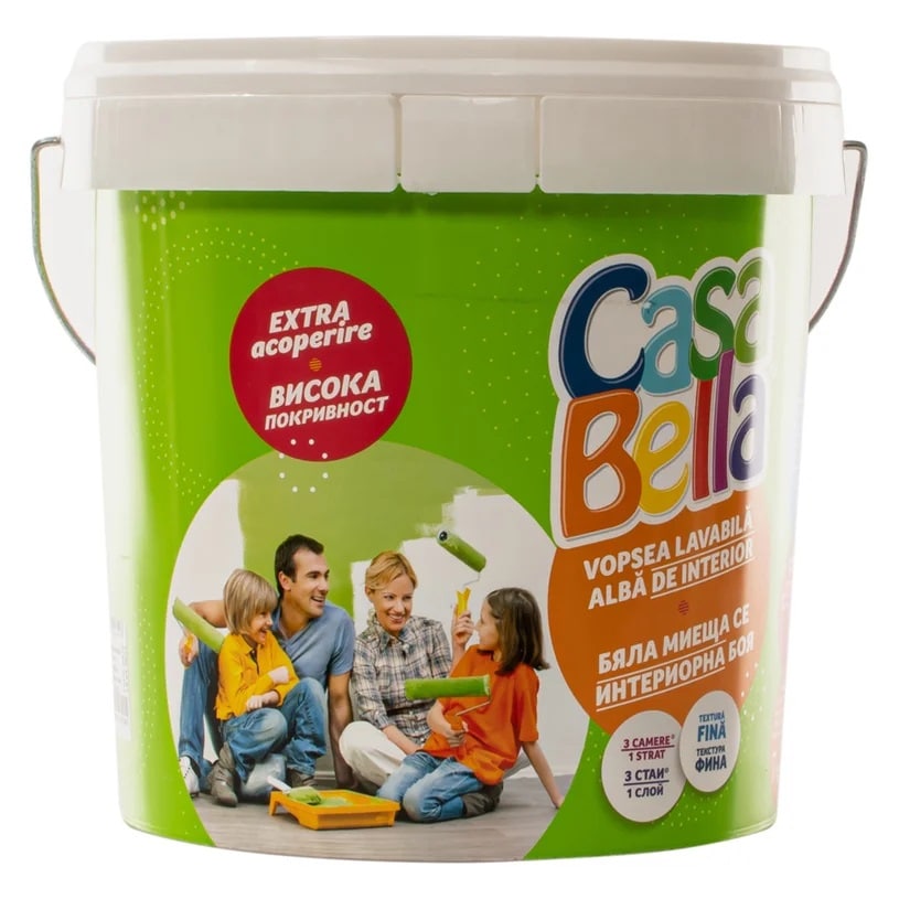 Vopsea lavabilă 15L pentru interior, CASABELLA, albă / 4000245