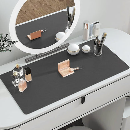 Mousepad gaming XXL cu doua fete din piele pu, impermeabil, pentru protectie birou, Negru/Rosu 80x40 - 221.ro