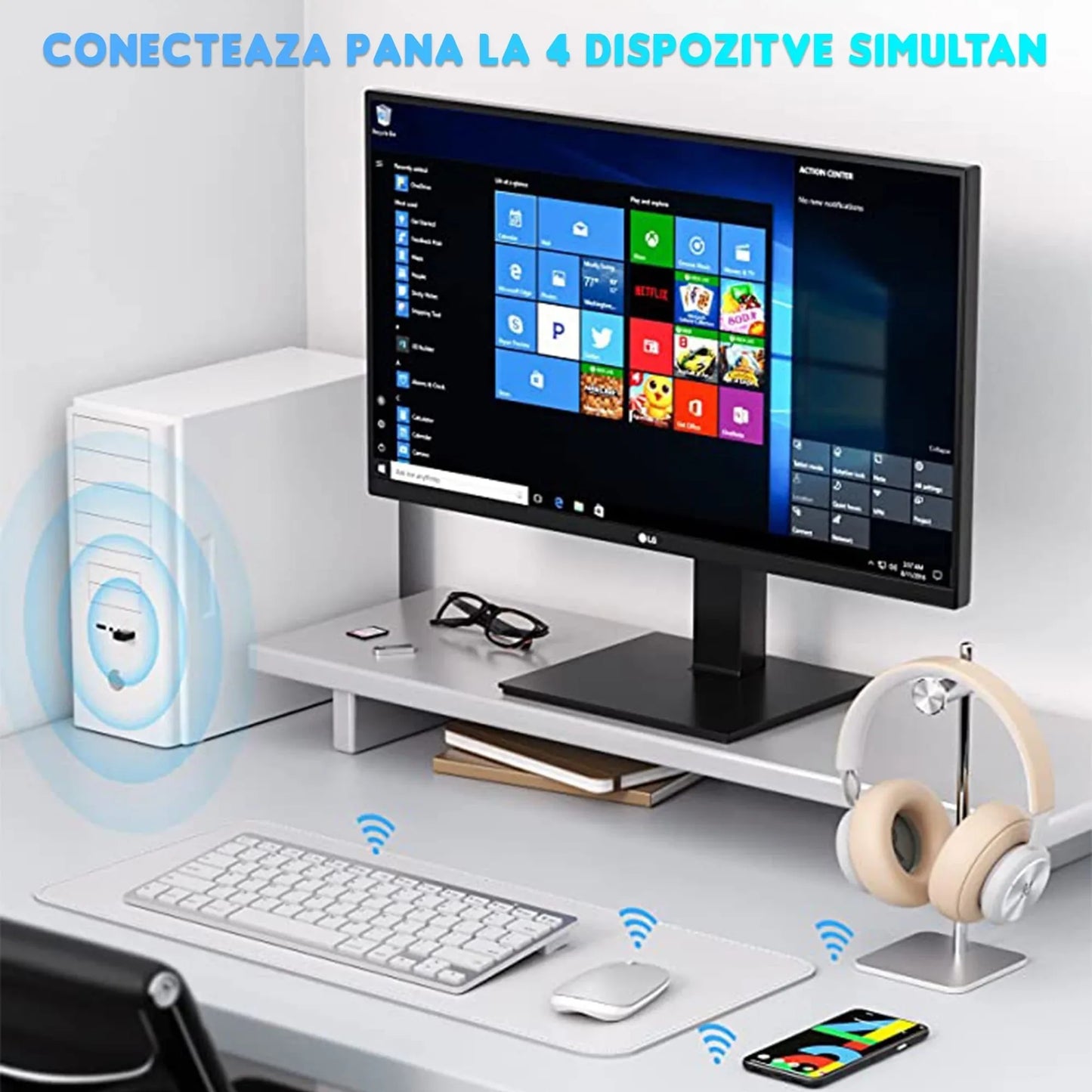 Adaptor Bluetooth Dongle Timebox, Wireless, USB, Casti, Mouse, Tastatura, Laptop